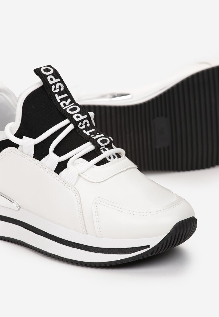  Adidași Albi sub gleznă cu platformă Loyalin