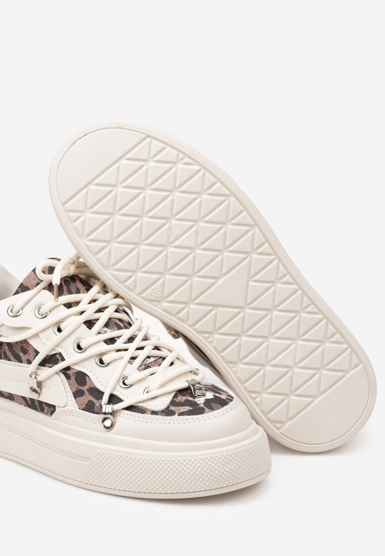  Adidași bej cu imprimeu leopard Calidi