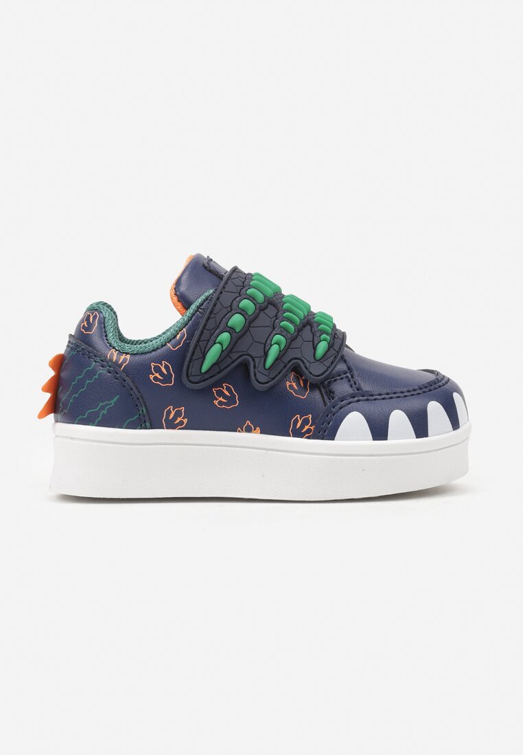  Adidași Bleumarin cu Imprimeu Decorativ cu Aplicații și Închidere cu Velcro Erisella