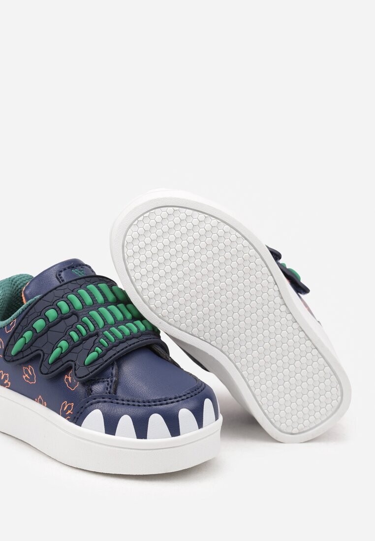  Adidași Bleumarin cu Imprimeu Decorativ cu Aplicații și Închidere cu Velcro Erisella