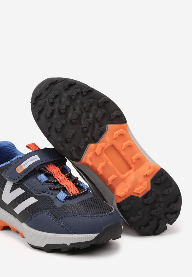  Adidași bleumarin plați cu șireturi cu model geometric Ellitrien