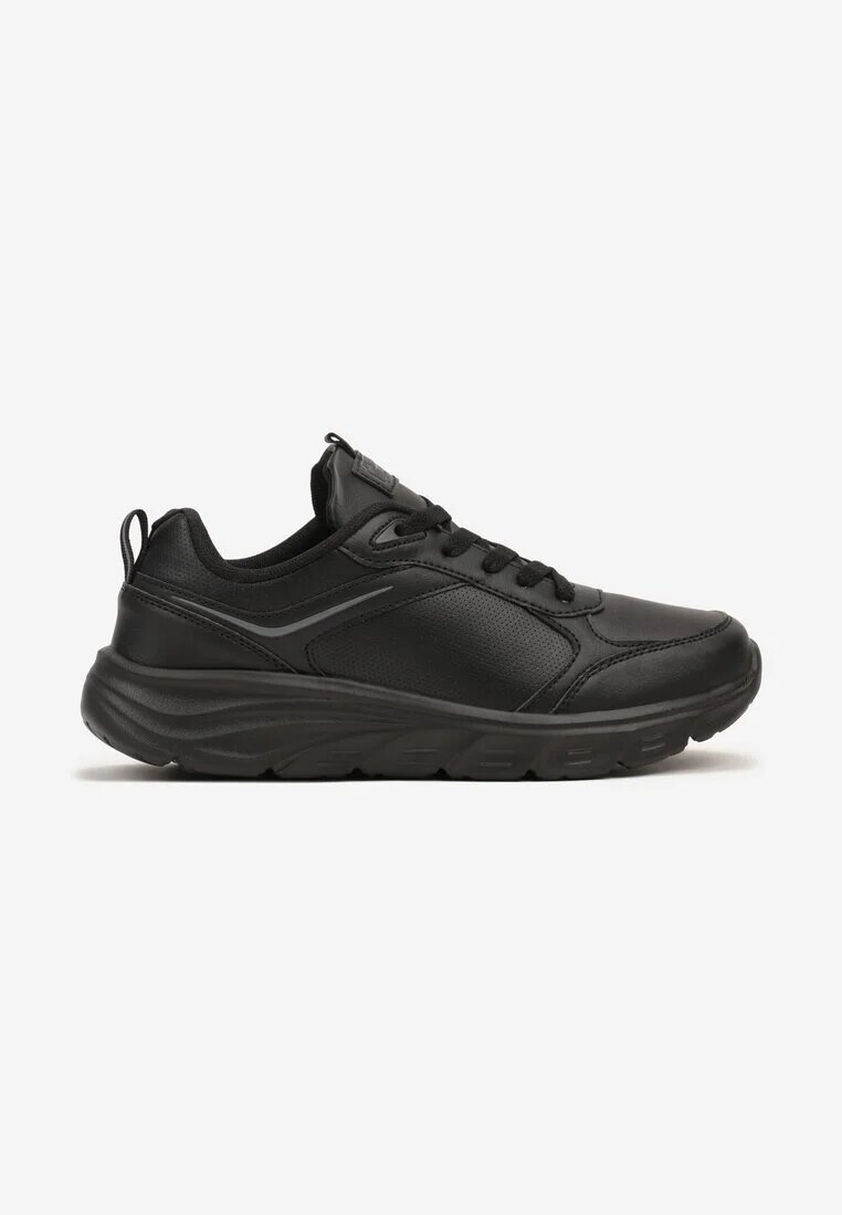  Adidași Clasici Plati Negri cu Talpă în Relief Velandria
