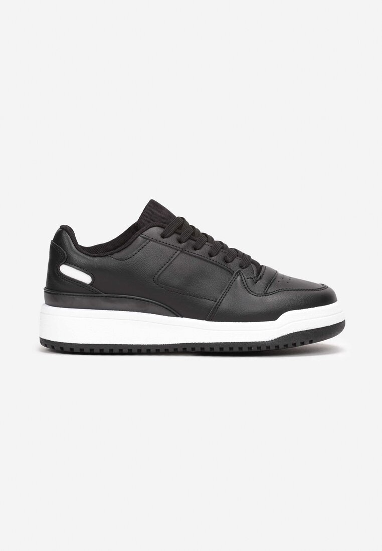  Adidași Negri cu Inserții Decorative și Perforații pe Vârf Septisa