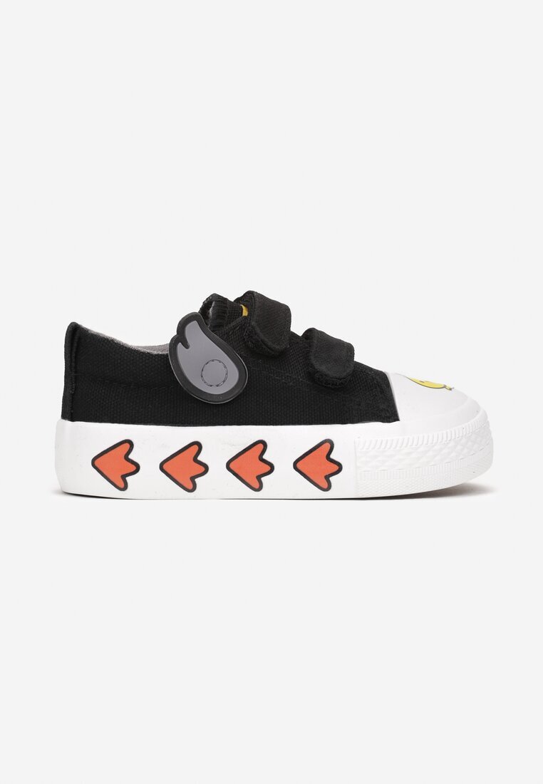  Adidași Negru-Gri cu Talpă Decorativă cu Velcro Aphronie