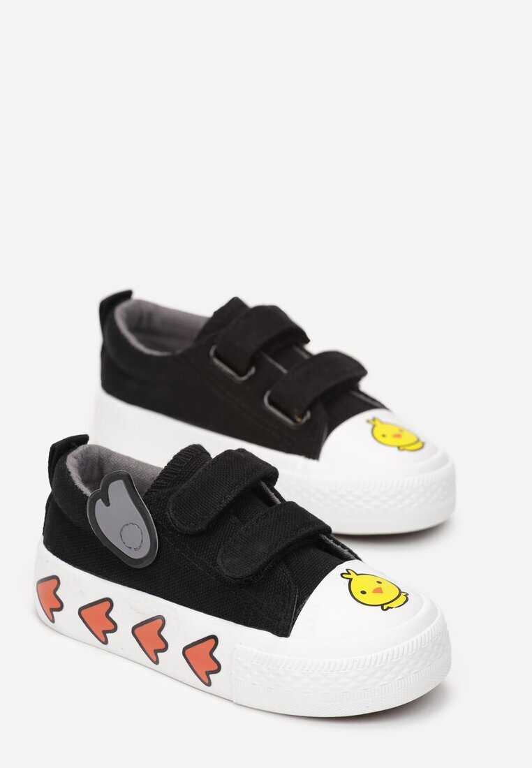  Adidași Negru-Gri cu Talpă Decorativă cu Velcro Aphronie