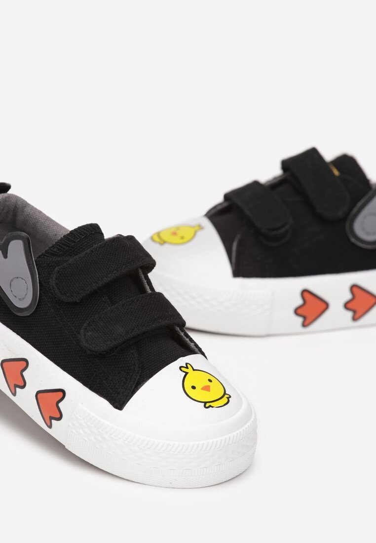  Adidași Negru-Gri cu Talpă Decorativă cu Velcro Aphronie