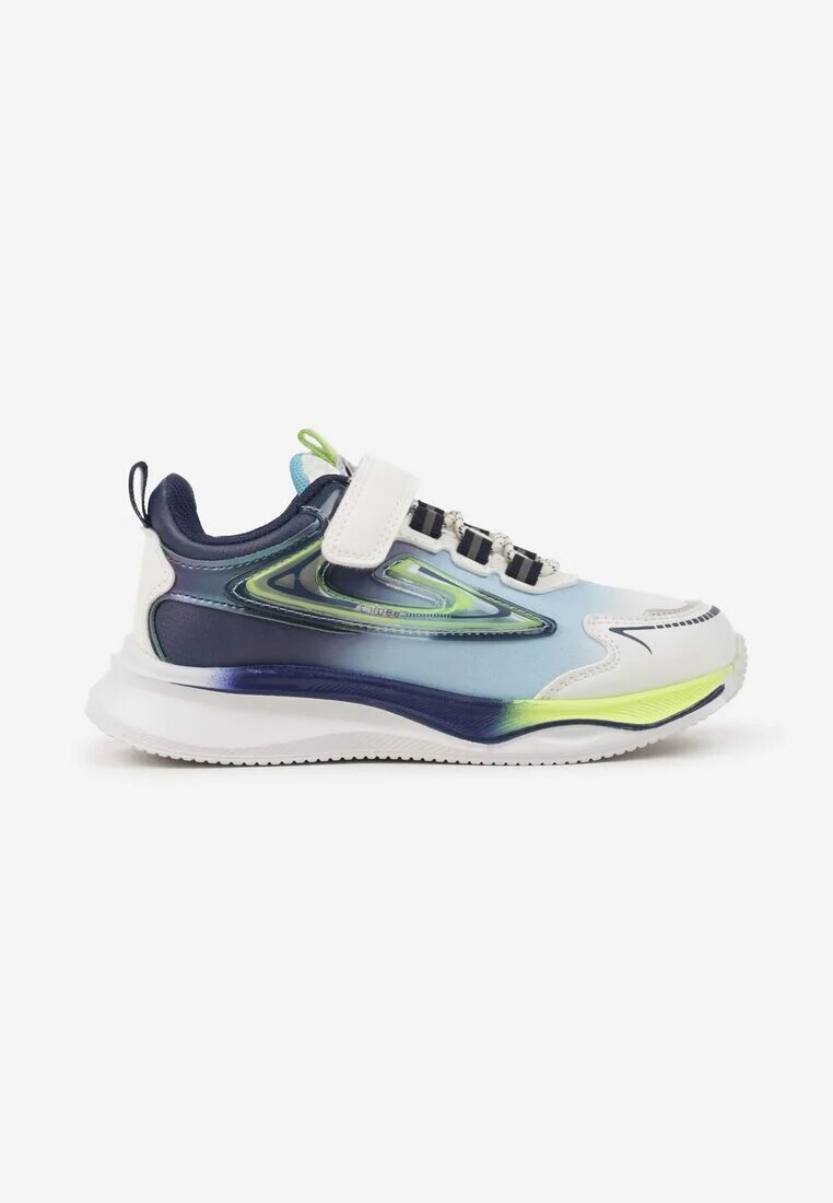  Adidași Plati Albi-Albaștri cu scai cu decorație geometrică Irinimi