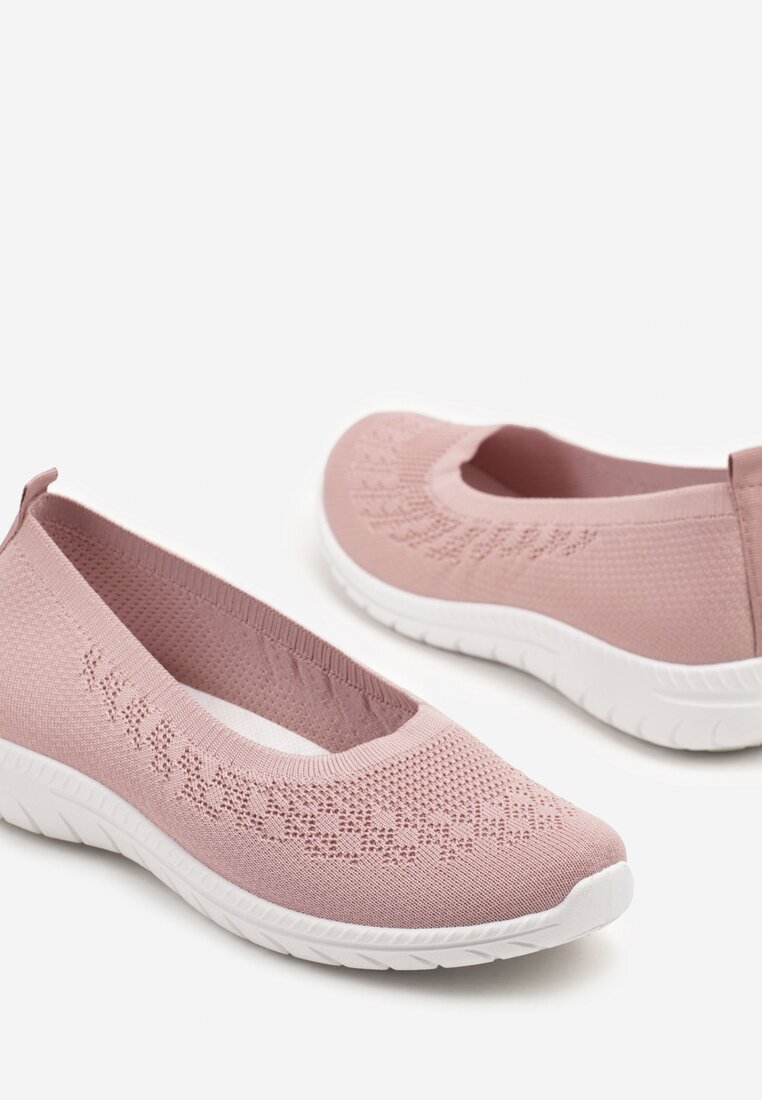  Adidași Roz Slip-on cu Perforații Delicate Firsedi