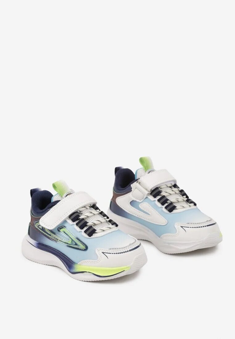  Adidași Sneakers Albi și Albaștri cu talpă mai groasă cu scai Erislo