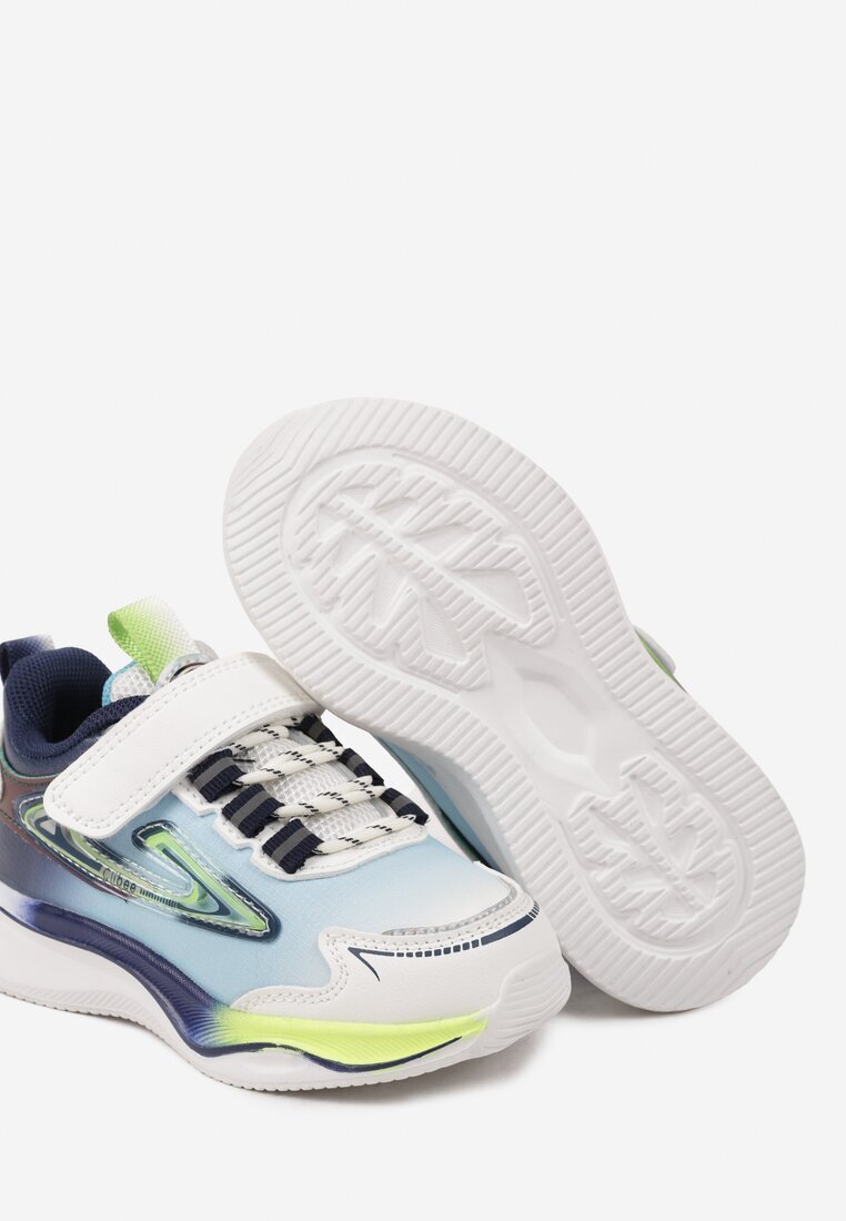  Adidași Sneakers Albi și Albaștri cu talpă mai groasă cu scai Erislo