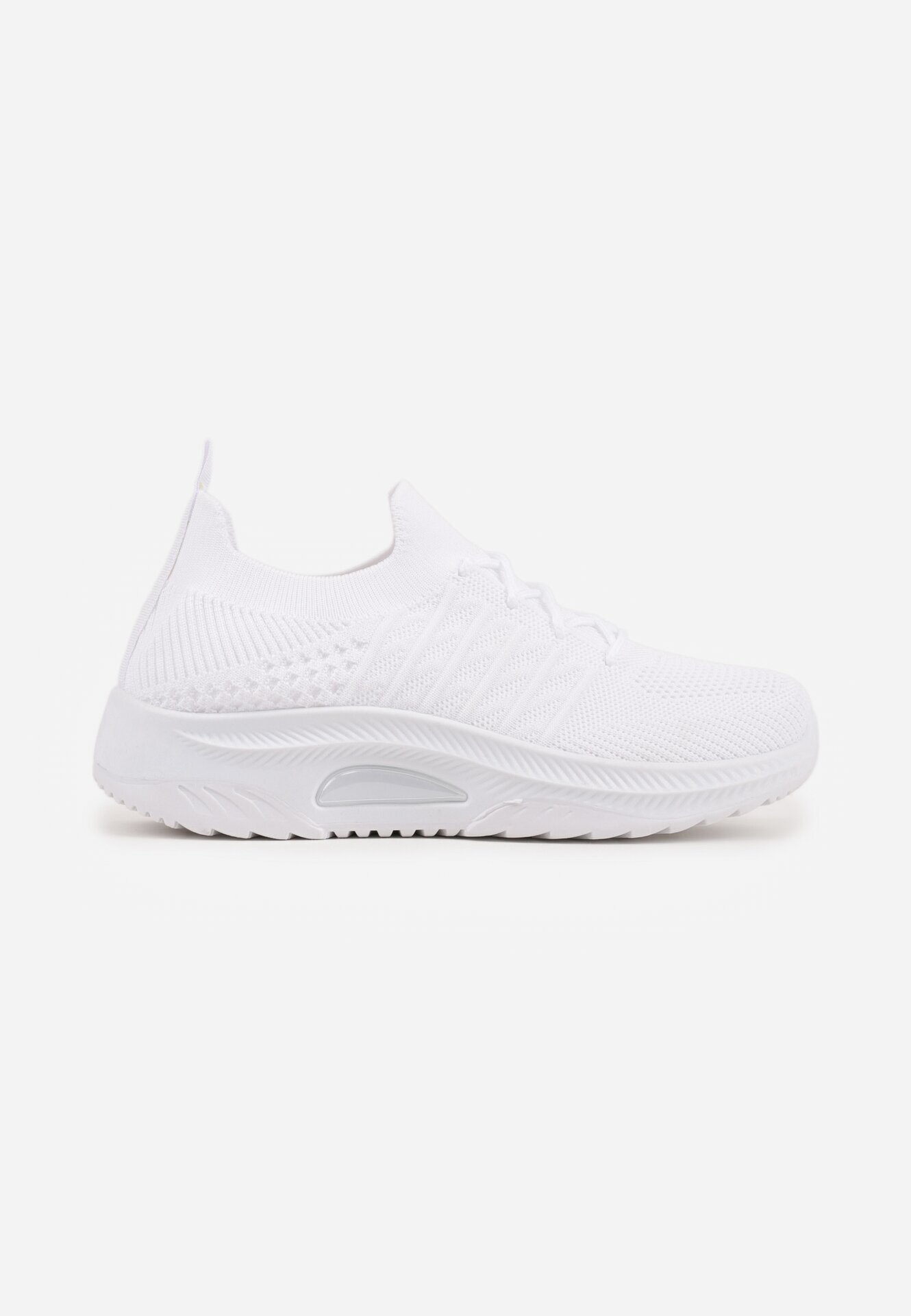  Adidași sport albi slip-on cu parte superioară elastică și inserție decorativă pe talpă Moonsara