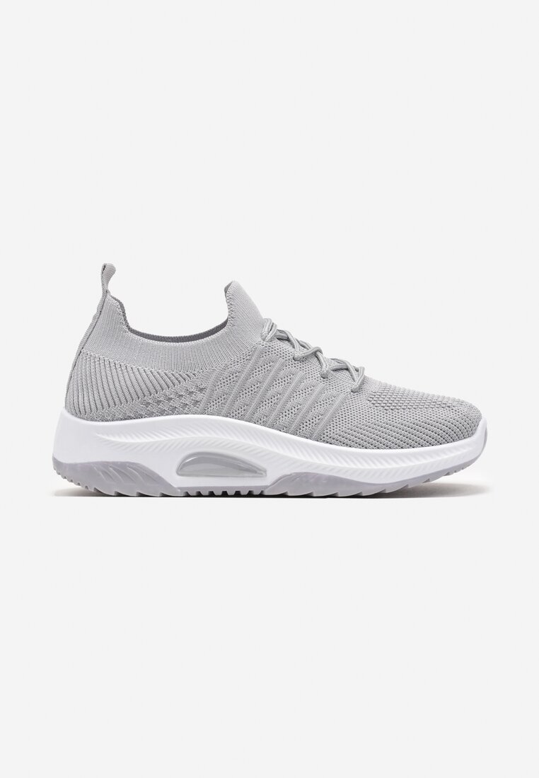  Adidași sport Gri Slip-on cu carâmb elastic și inserție decorativă pe talpă Moonsara