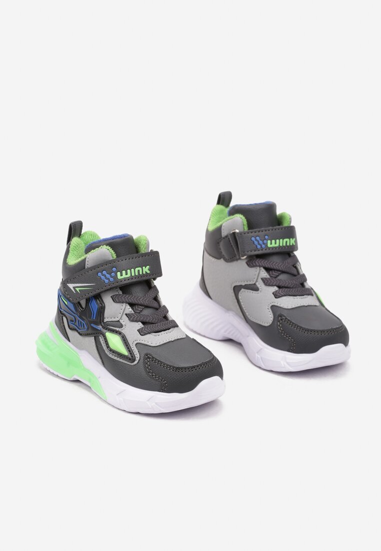  Adidași sport tip sneakers Gri Plați cu LED-uri și Ornamente Geometrice cu scai Erithrea