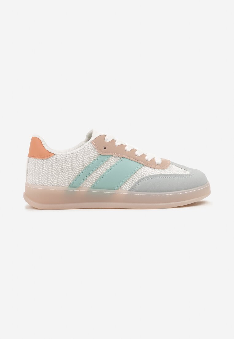  Adidași Teniși Alb-Albastru cu Model Geometric Eleamila