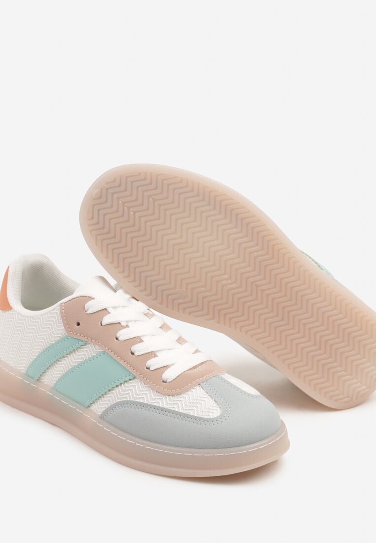  Adidași Teniși Alb-Albastru cu Model Geometric Eleamila