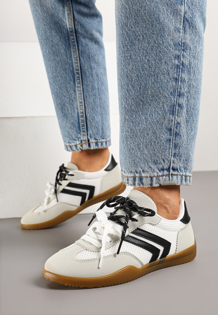  Adidași Tenisi Albi cu Motiv Geometric Telanilia