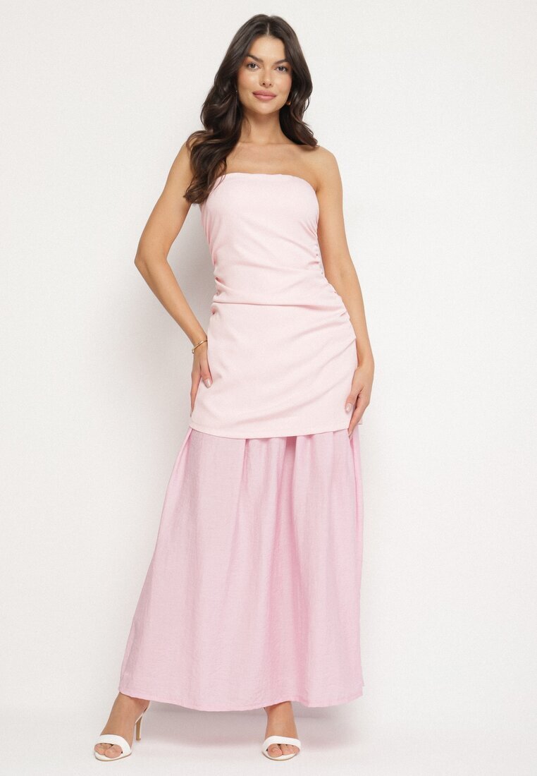 allyson Rochie de cocktail Roz Tip bandeau cu drapaj Izelessa