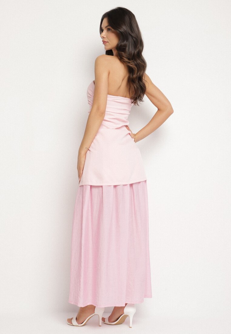 allyson Rochie de cocktail Roz Tip bandeau cu drapaj Izelessa