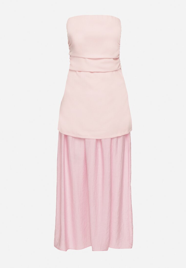 allyson Rochie de cocktail Roz Tip bandeau cu drapaj Izelessa