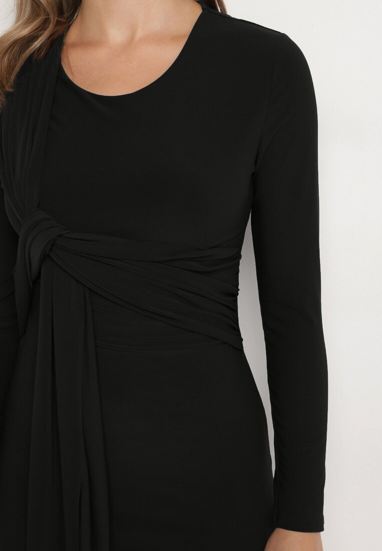 allyson Rochie Neagră Mulate cu Trenă Decorativă Sevilaine