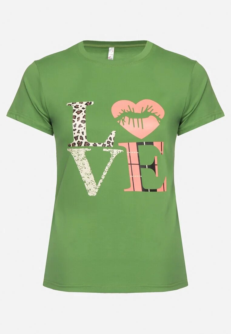 alnwick T-shirt Verde cu Mânecă Scurtă și Imprimeu Decorativ Testolene