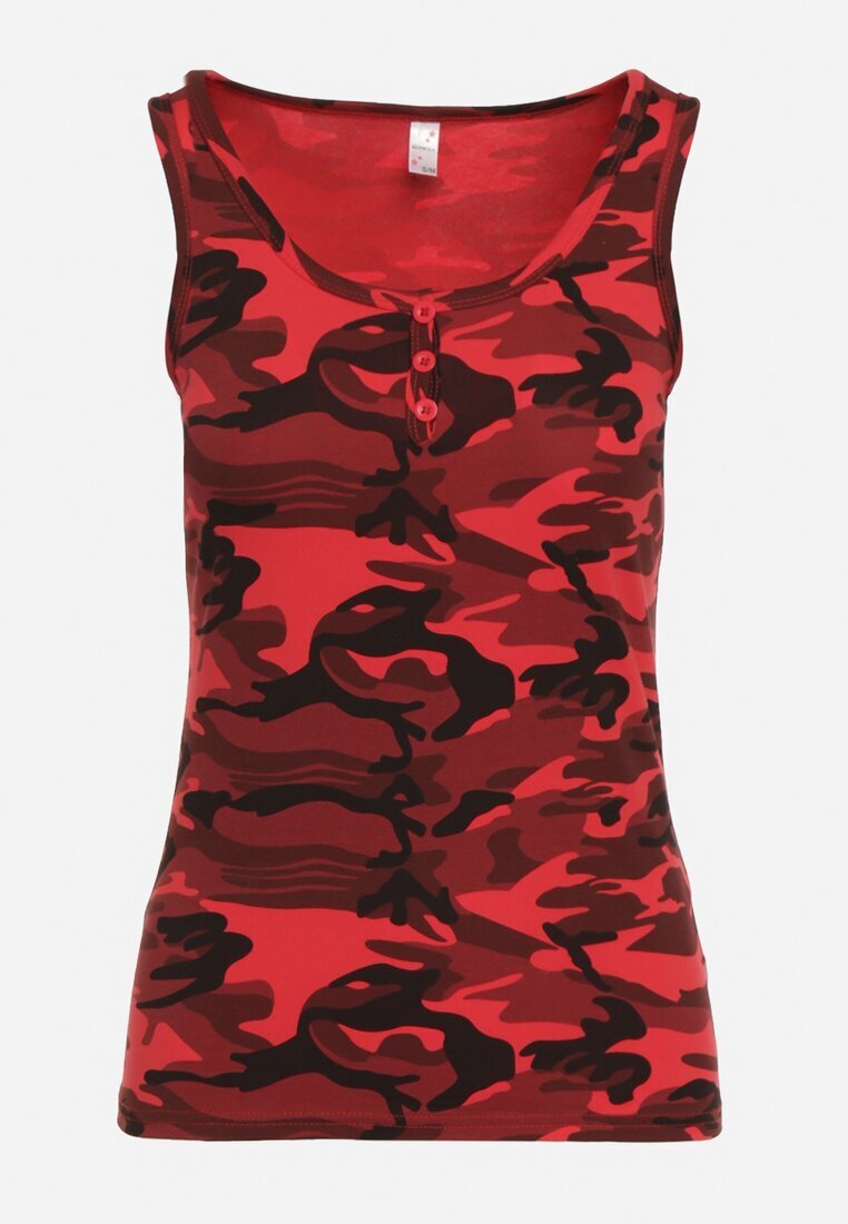 alnwick Top Roșu Din bumbac Camo Wiarae