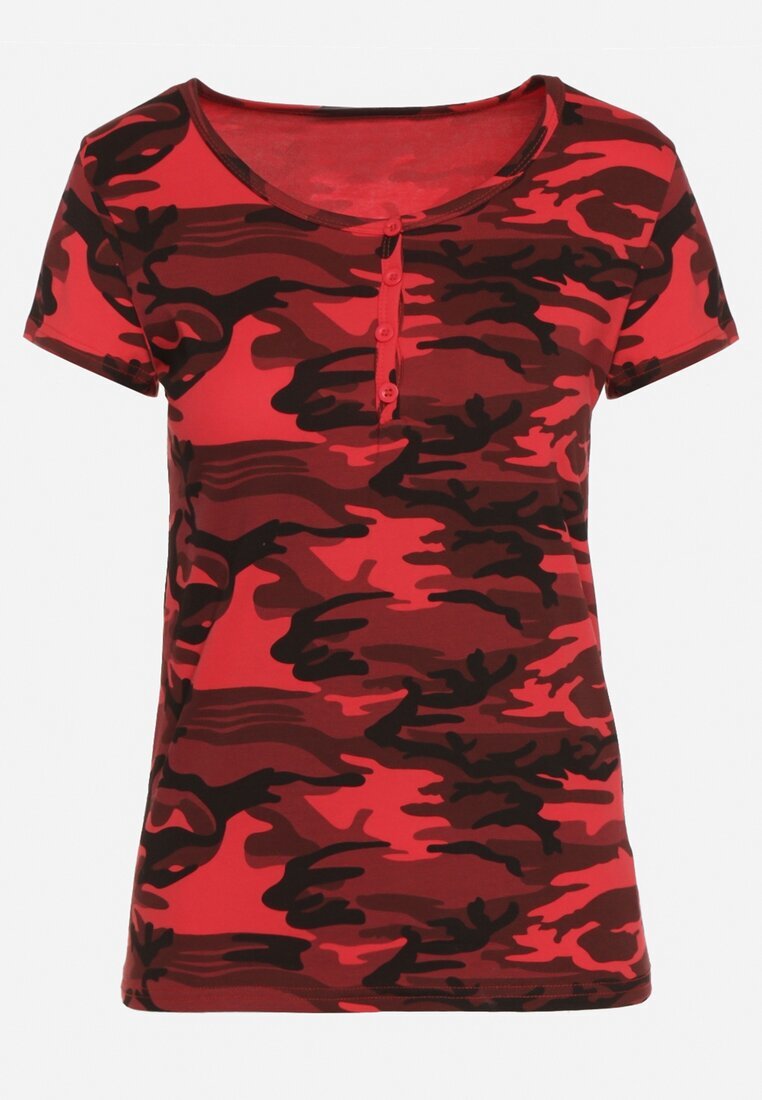 alnwick Tricou roșu de bumbac camuflaj Navaria