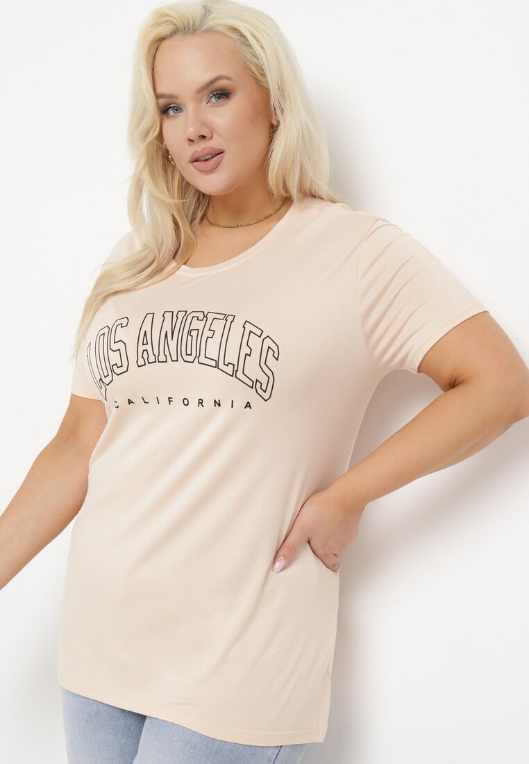 alnwick Tricou Roz cu Inscripție Decorativă Elimetis