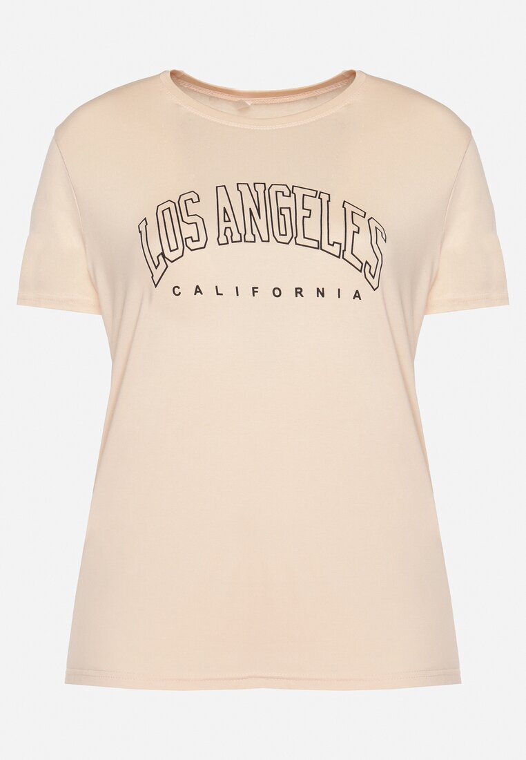alnwick Tricou Roz cu Inscripție Decorativă Elimetis