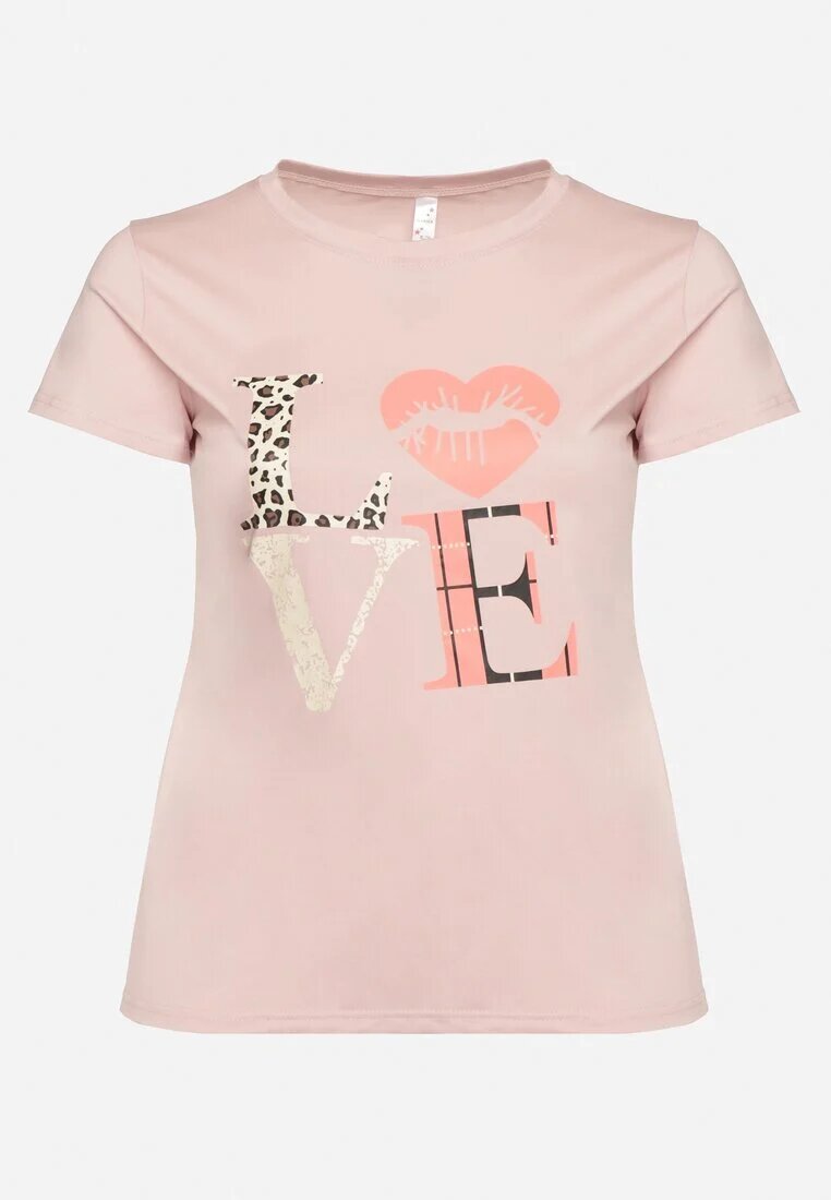 alnwick Tricou roz deschis cu mânecă scurtă și imprimeu decorativ Testolene