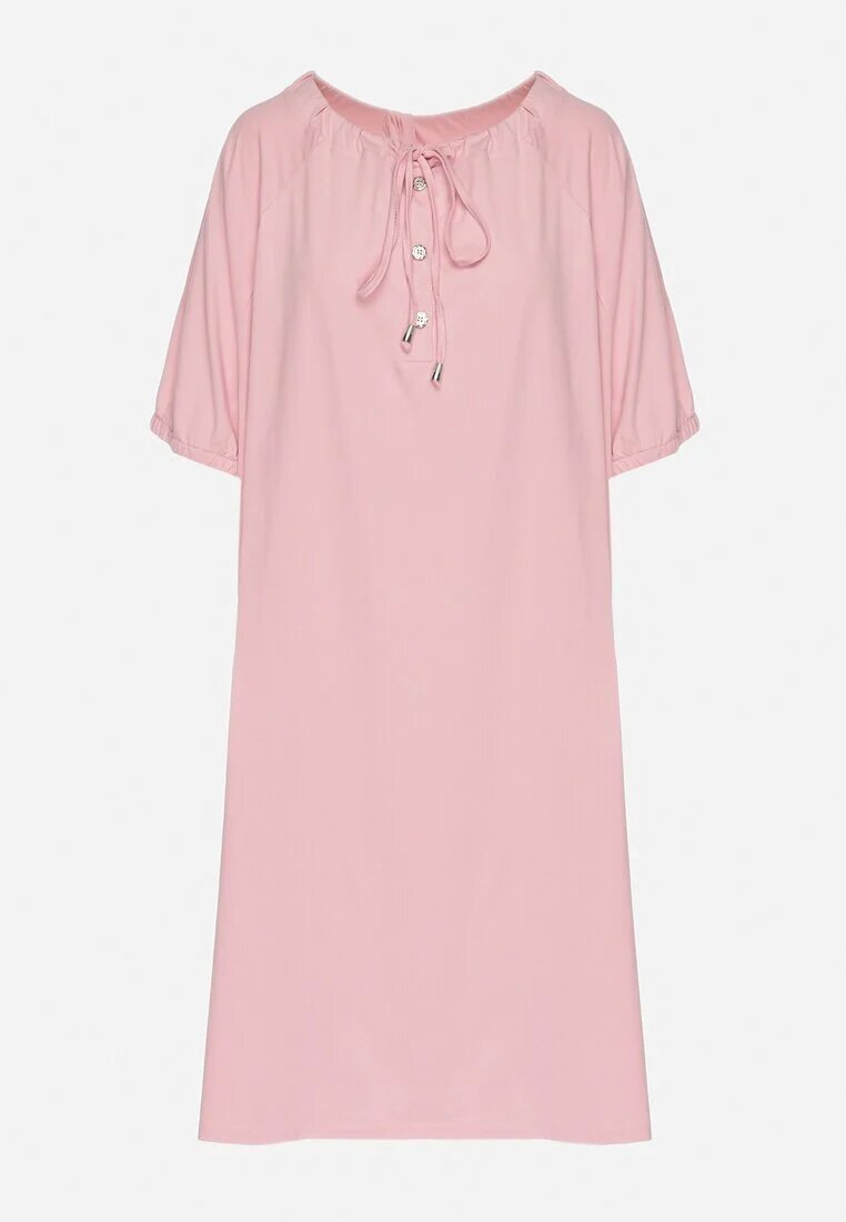 ambitionfly Rochie Roz Tip cutie din bumbac Decorată cu nasturi Amovella