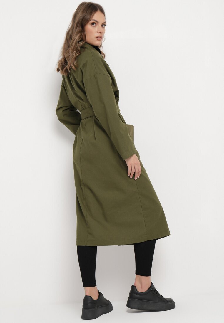 ann gissy Palton Verde Oversize cu Cordon Ziyanna