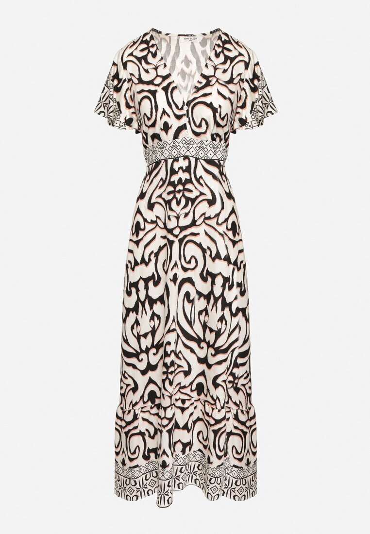 ann gissy Rochie Neagră cu croială evazată cu model ornamental Tillivene
