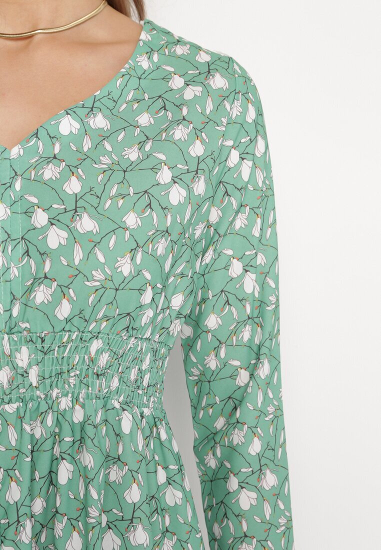 ann gissy Rochie Verde Asimetrică Midi Evazată cu plasă Tivora