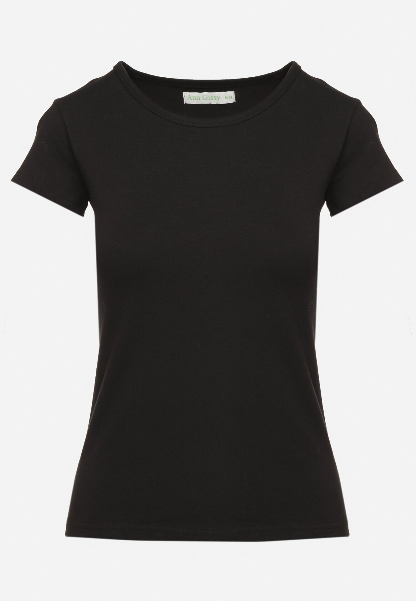 ann gissy Tricou Clasic Din bumbac Negru Zeiola