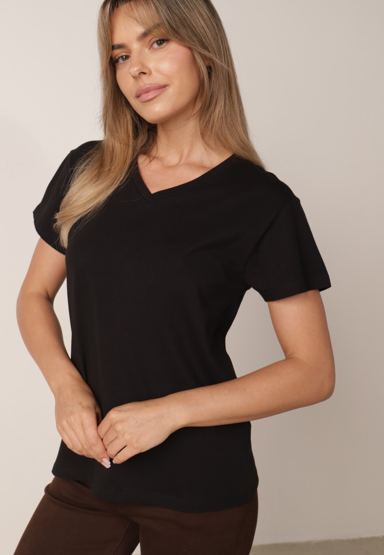 ann gissy Tricou Negru Din Bumbac cu Croială Clasică Iridessae