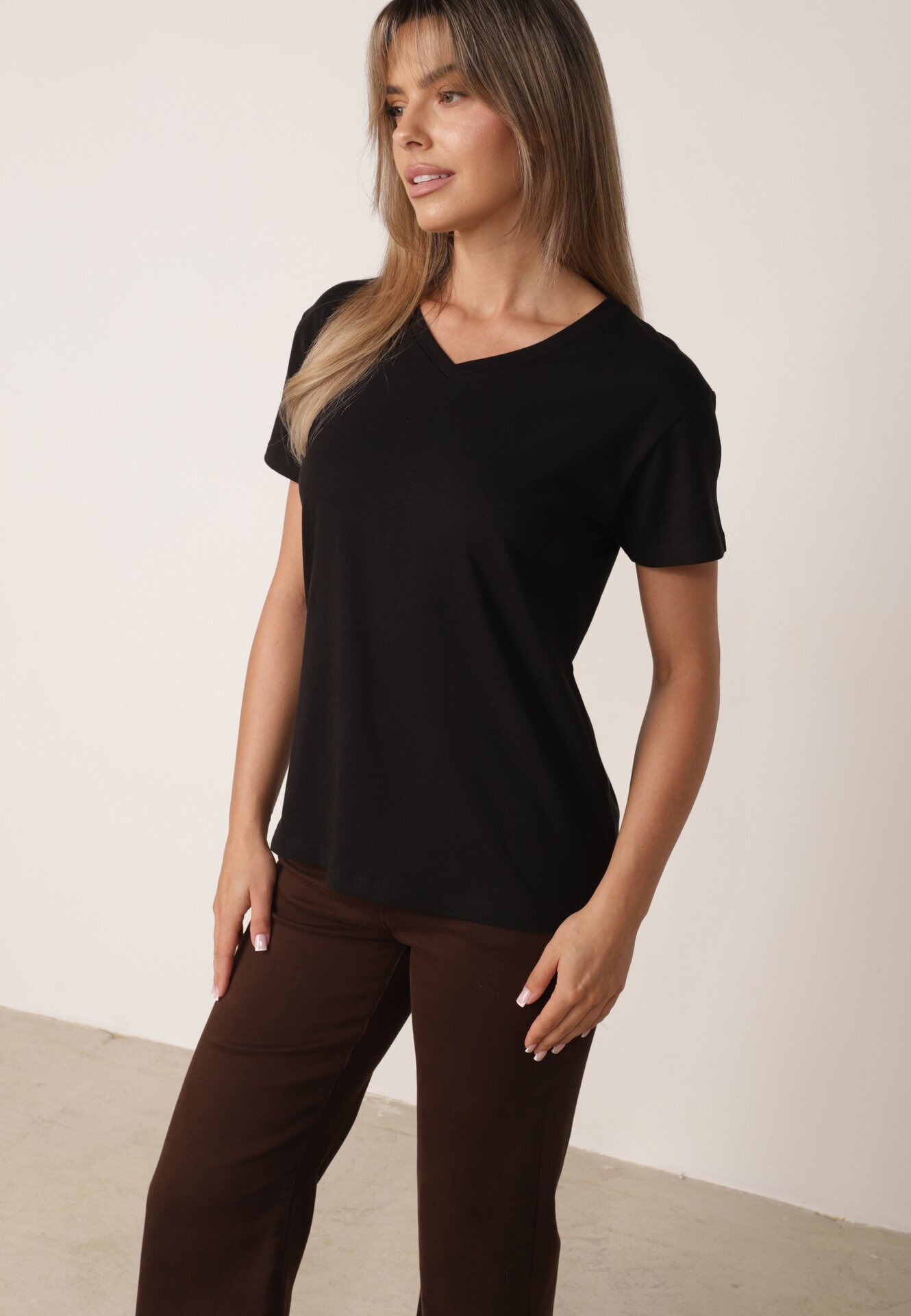 ann gissy Tricou Negru Din Bumbac cu Croială Clasică Iridessae