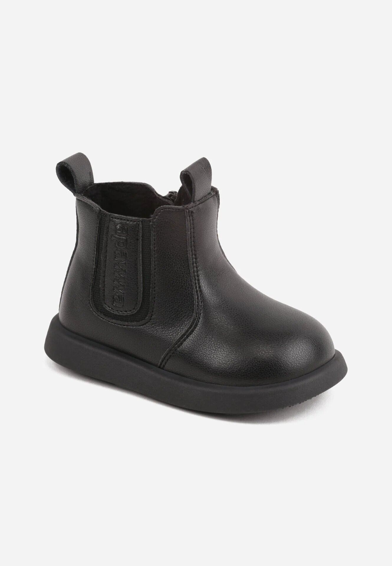 apawwa Botine Casual în Stil Chelsea cu Vârf Larg Dionne Negre