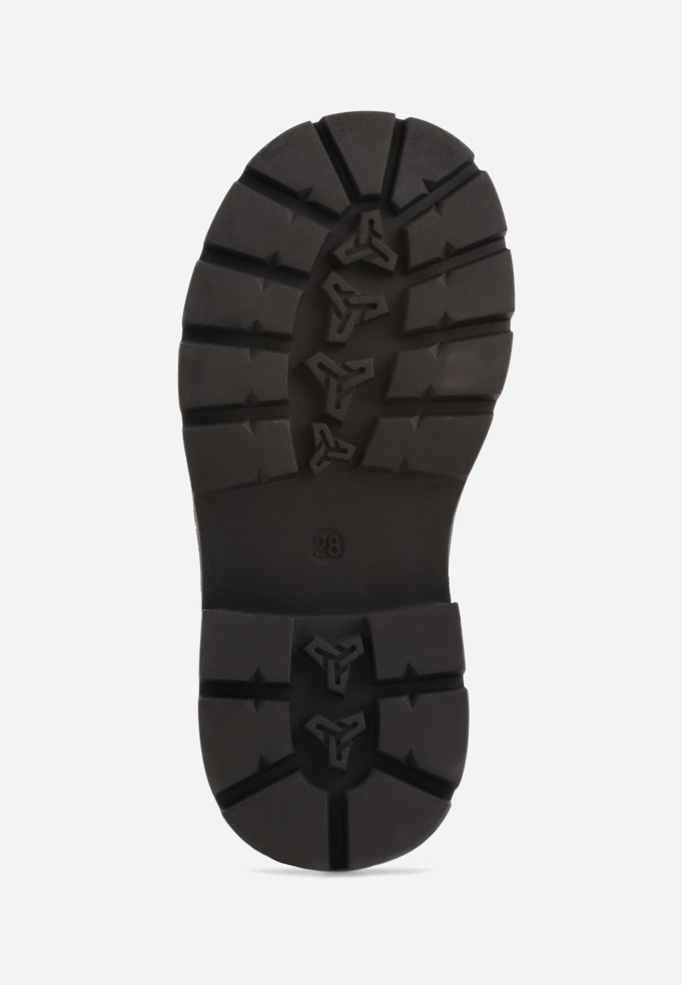 apawwa Botine lăcuite cu talpă profilată și fundiță decorativă detașabilă Raimara Negre