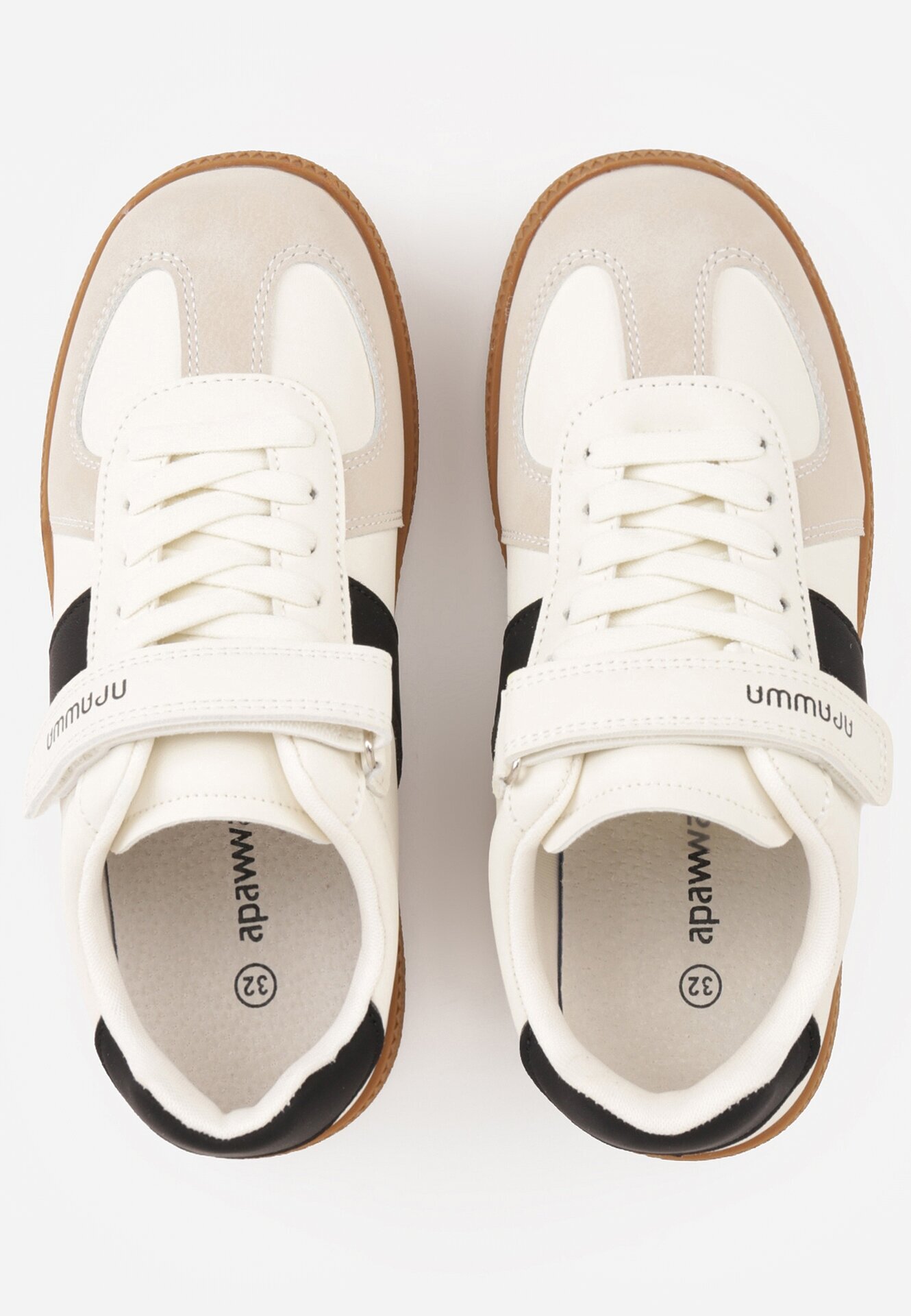 apawwa Încălțăminte Sport Bej și Negru Sneakers în Stil Tenis Aurarenna