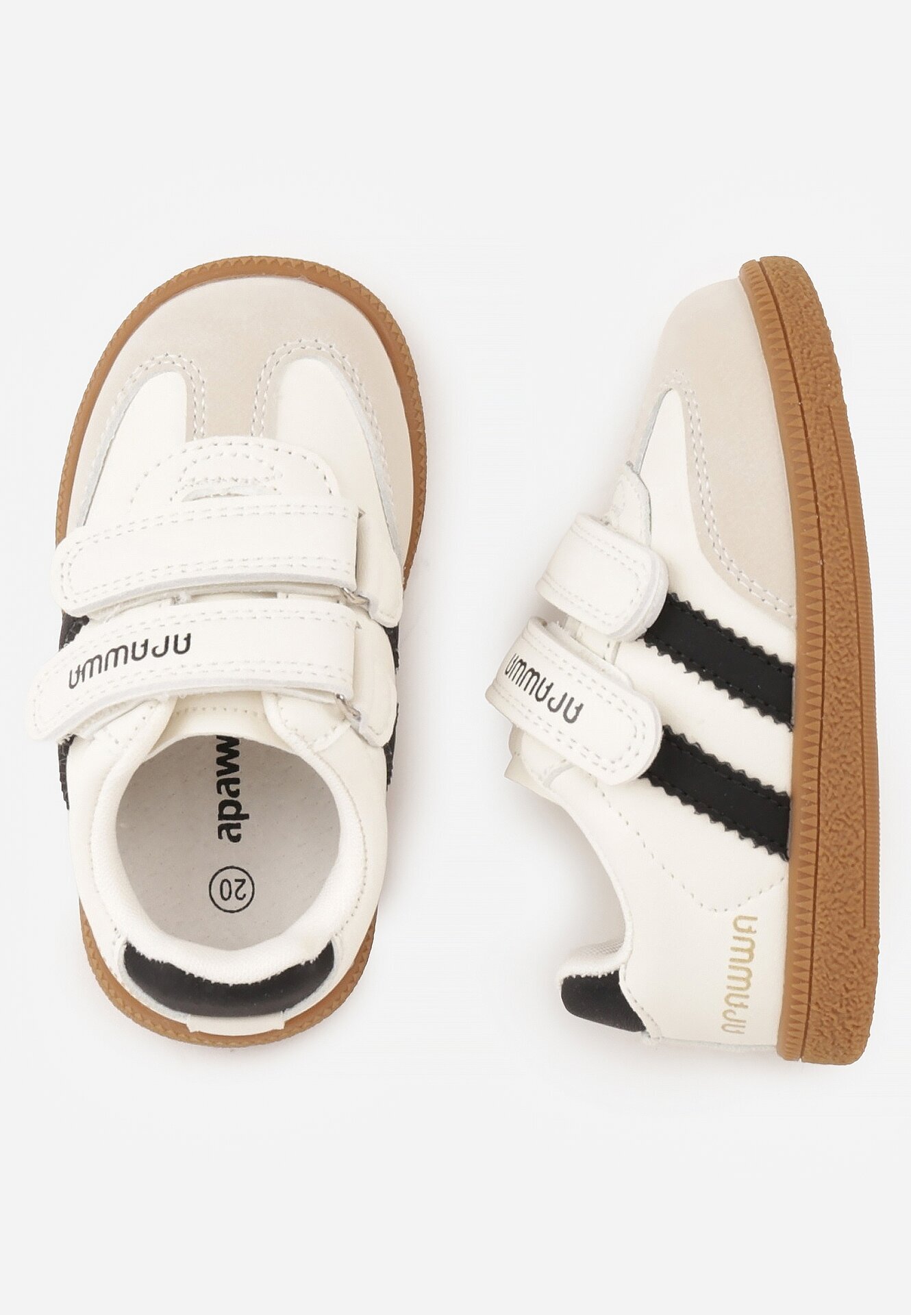 apawwa Pantofi Sport Bej Adidași cu Branț din Piele Naturală și Barete Petogenia