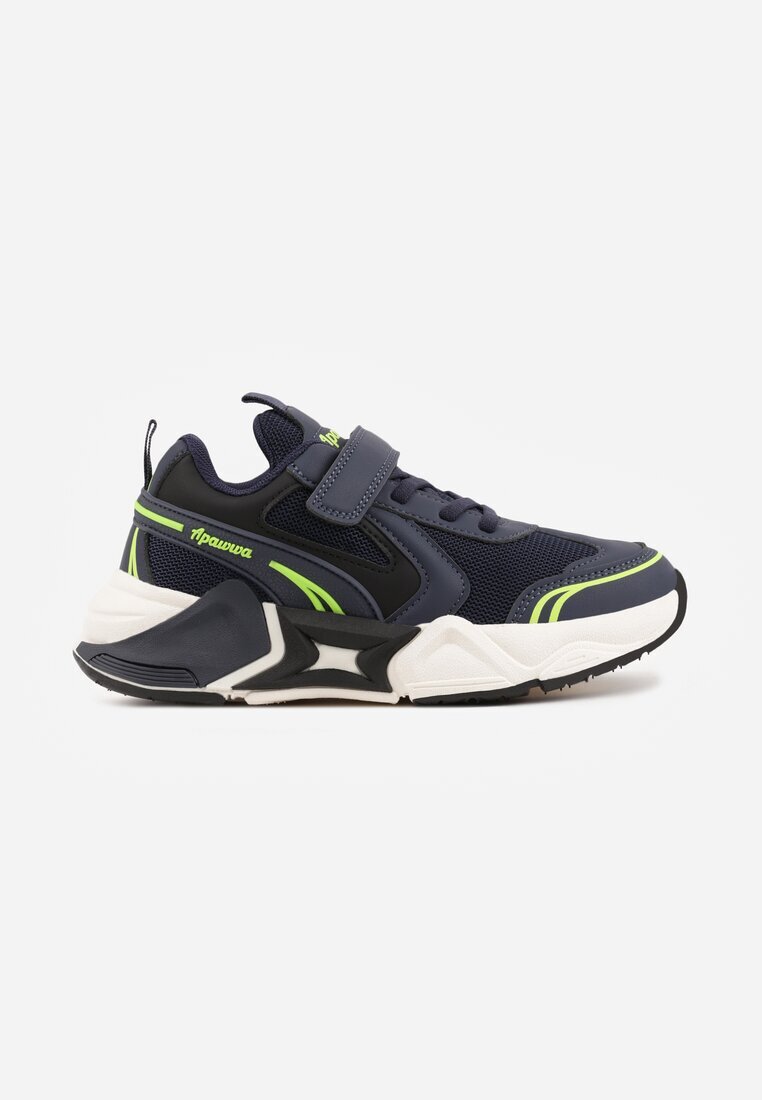 apawwa Pantofi Sport Bleumarin Sneakers cu Motiv Geometric Hythia