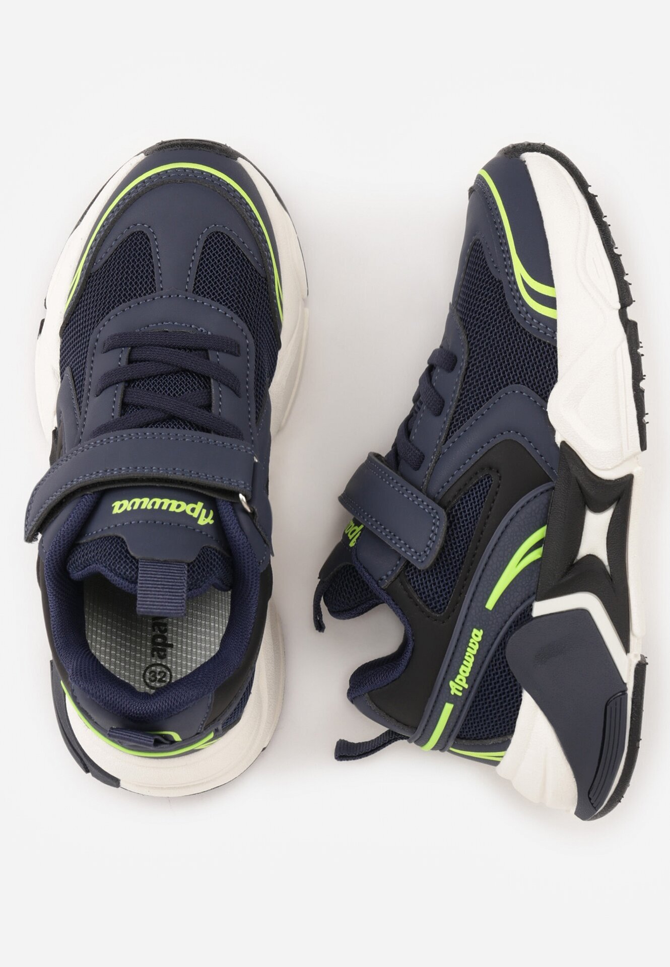 apawwa Pantofi Sport Bleumarin Sneakers cu Motiv Geometric Hythia