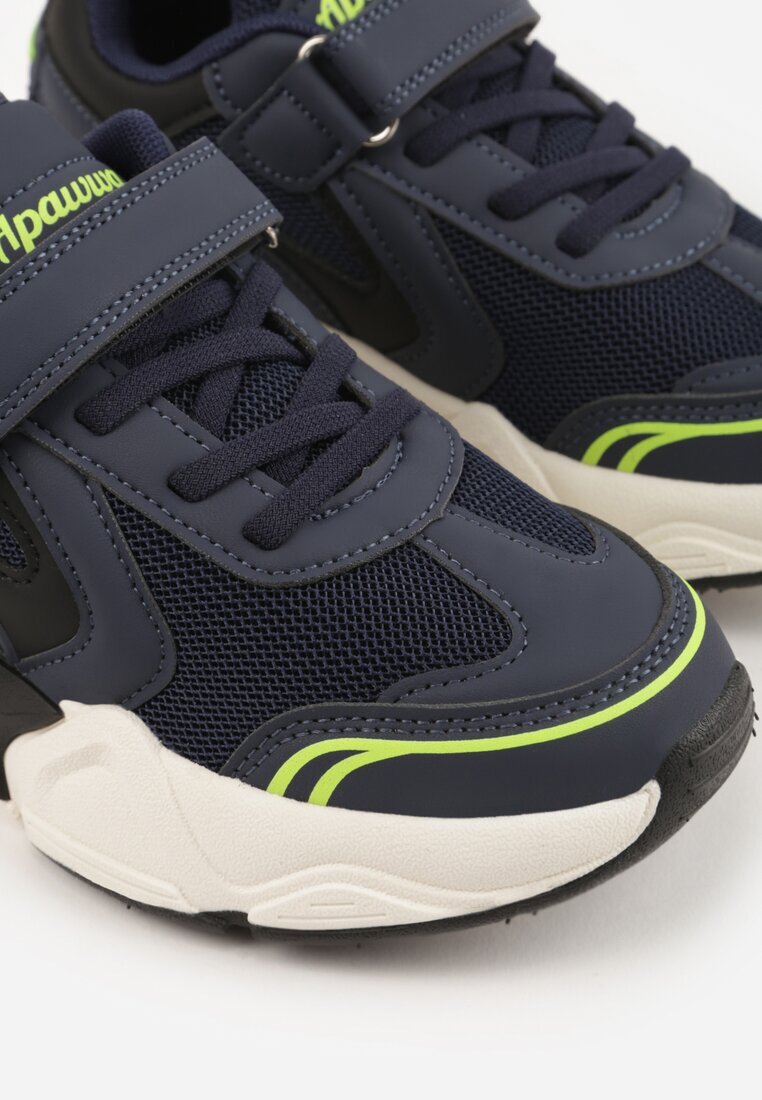 apawwa Pantofi Sport Bleumarin Sneakers cu Motiv Geometric Hythia