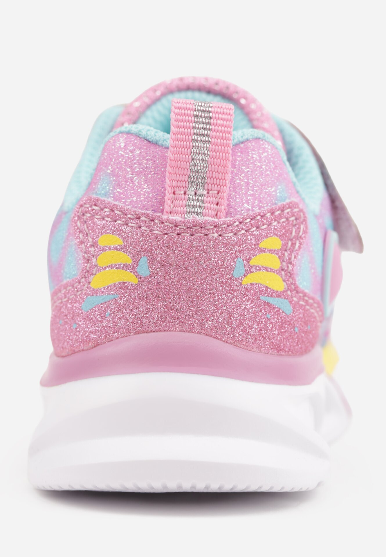 apawwa Pantofi sport cu lumini LED pe talpă groasă cu motiv fluture Calarissa Roz