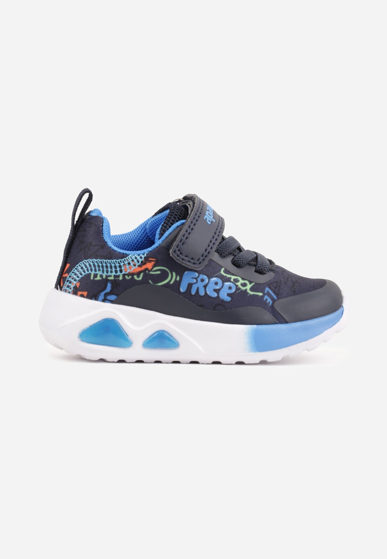 apawwa Pantofi Sport cu Print Decorativ și Talpă Groasă Athendia Bleumarin