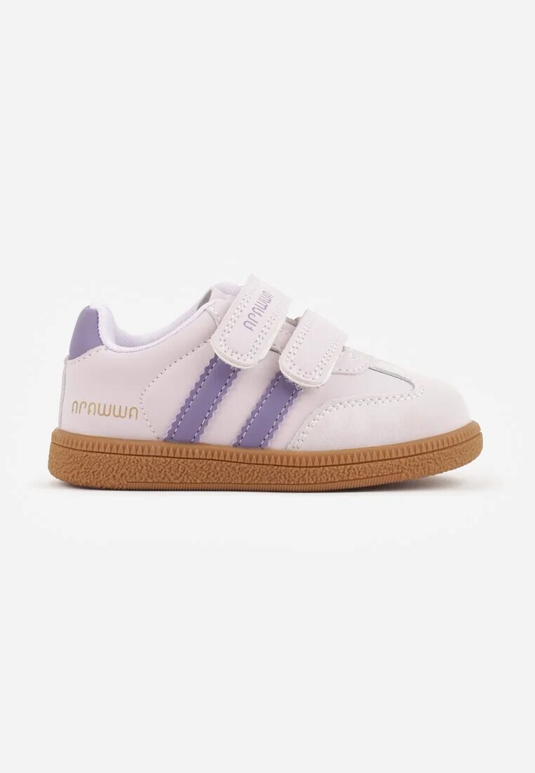 apawwa Pantofi Sport Mov Sneakers cu branț din piele naturală și curele Petogenia