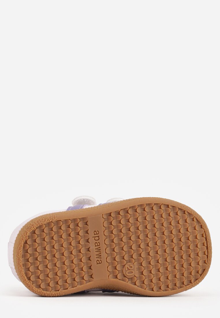 apawwa Pantofi Sport Mov Sneakers cu branț din piele naturală și curele Petogenia