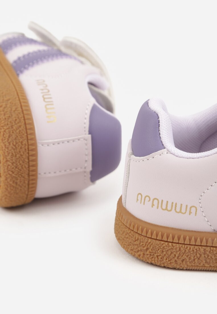apawwa Pantofi Sport Mov Sneakers cu branț din piele naturală și curele Petogenia