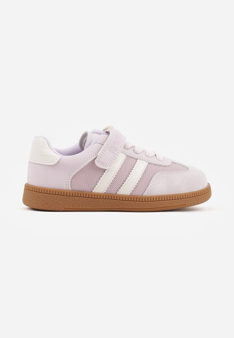 apawwa Pantofi Sport Mov Sneakers cu Branț din Piele și Barete Fyrora